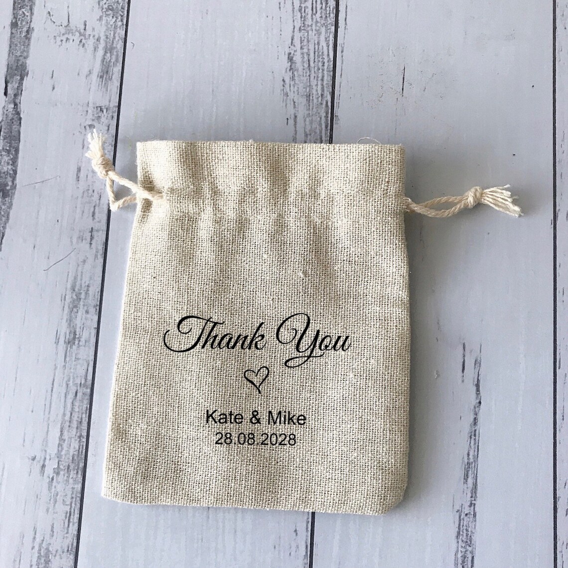 Baby Clothing Logo - 20 Pcs Personalised Cotton Linen Pouch