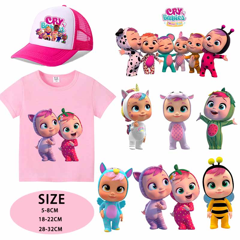 Baby Clothing Girls - Crying Babies Iron on Patches Cute