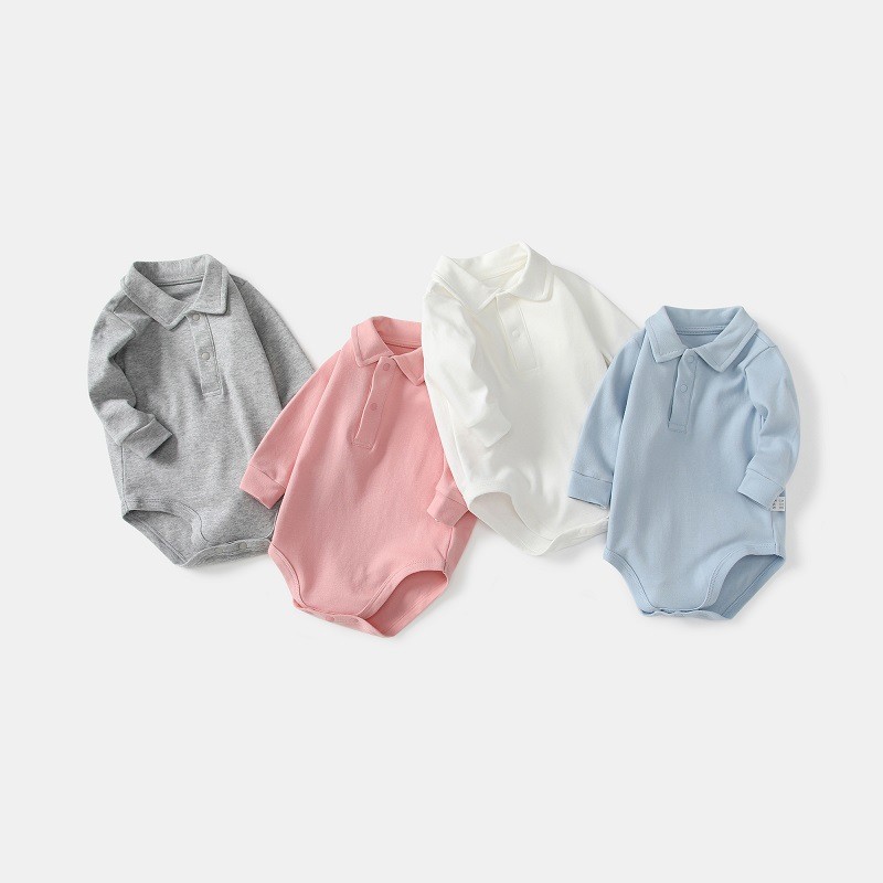 Baby Polo Collar Bodysuit 100% - Baby Clothing Onesies のレビューと価格