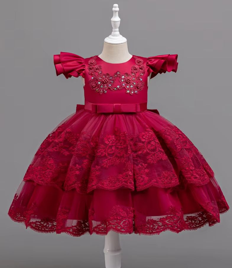 Girl Party Dress Embroidery Ch - Baby Clothing Girls のレビューと価格