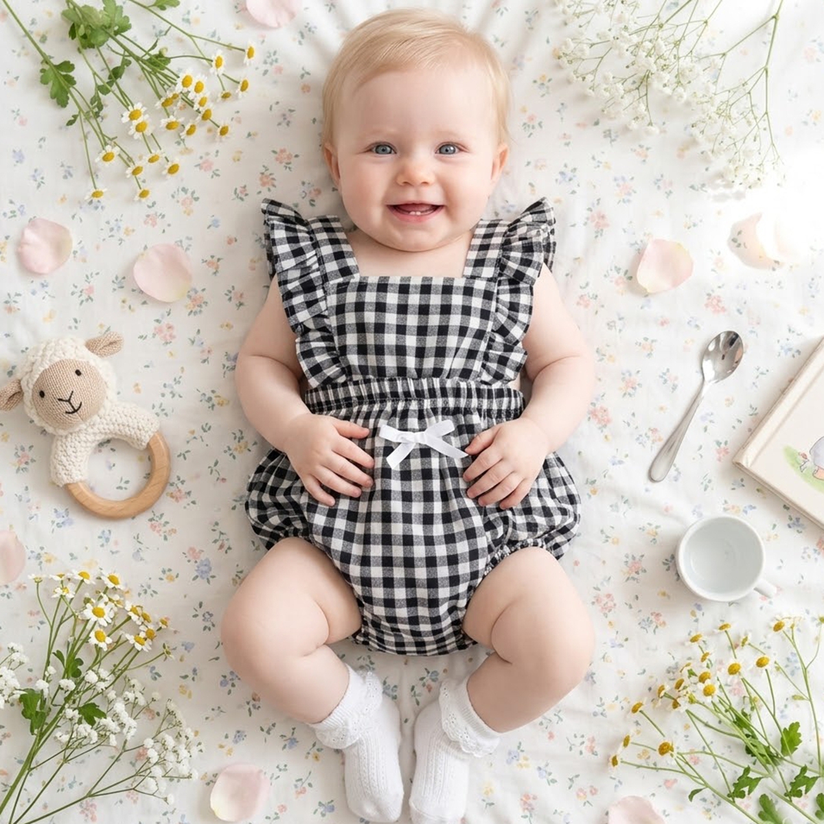Baby Girls Onesies Bow Summer  - Baby Clothing Onesies のレビューと価格