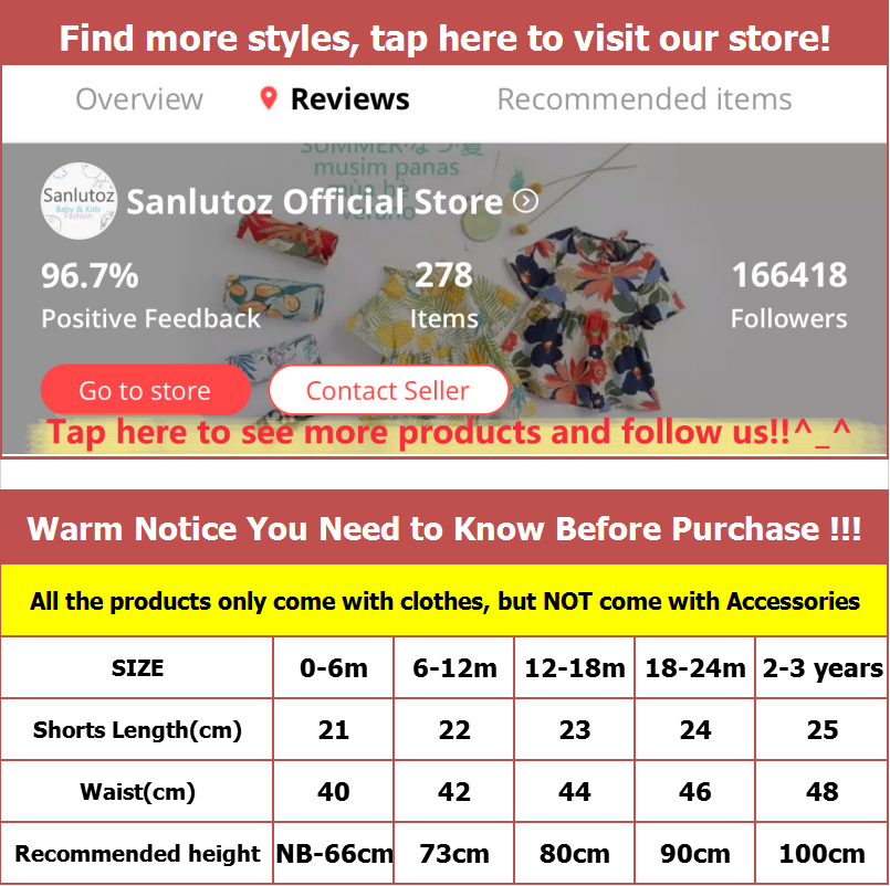 Sanlutoz Summer Cotton Plaid I - Baby Clothing Onesies のレビューと価格