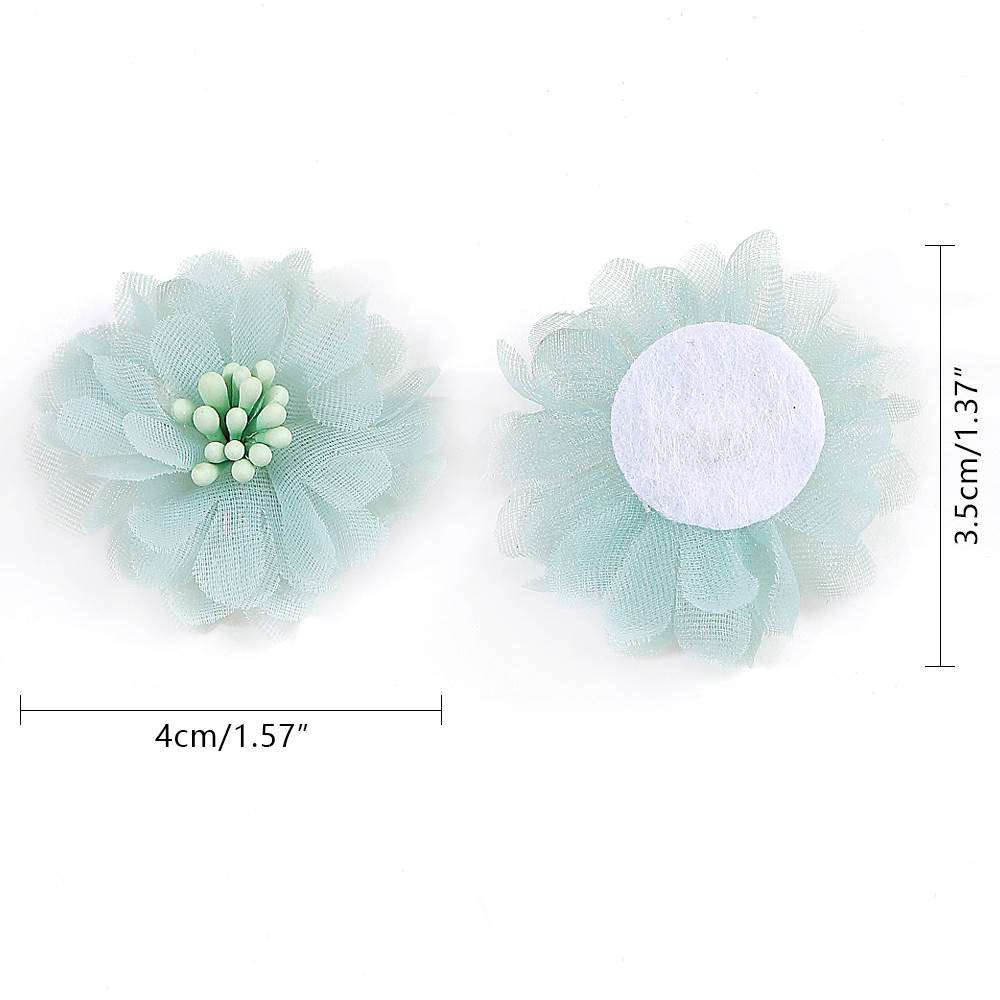 10Pcs 4cm Chiffon Flowers Head - Baby Clothing Yarn のレビューと価格