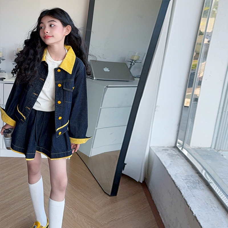 Teen Girls Trendy Yellow Lapel - Baby Clothing Yellow のレビューと価格