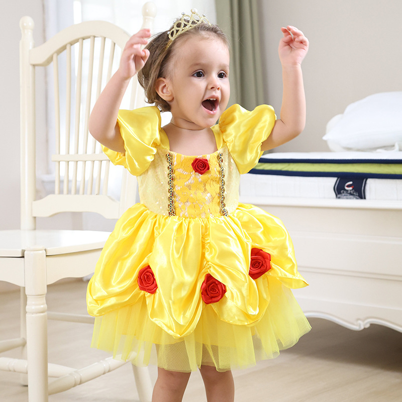6M-3Y Baby Girl Princess Costu - Baby Clothing Yellow のレビューと価格